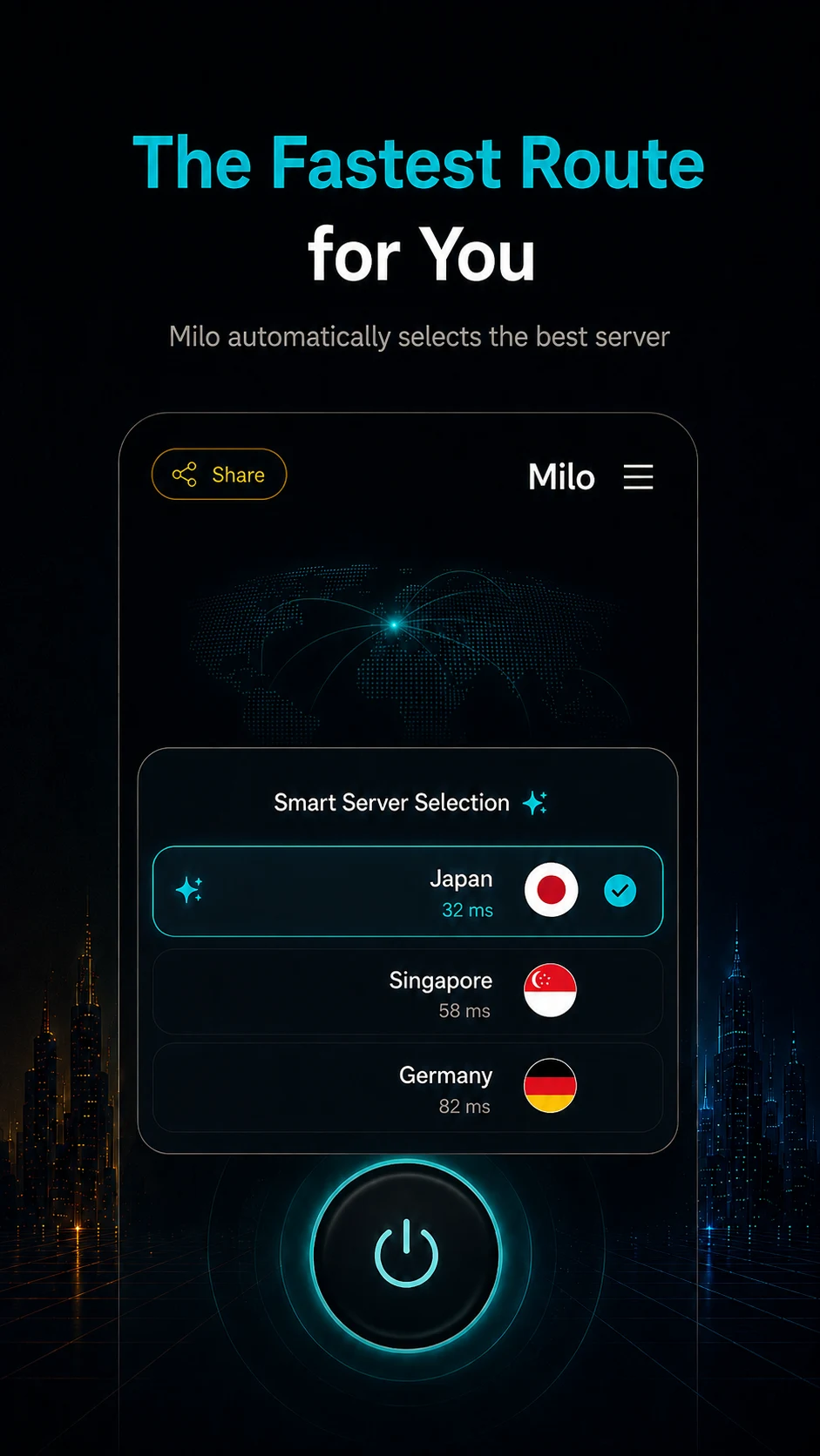Milo VPN - Strong VPN screenshot