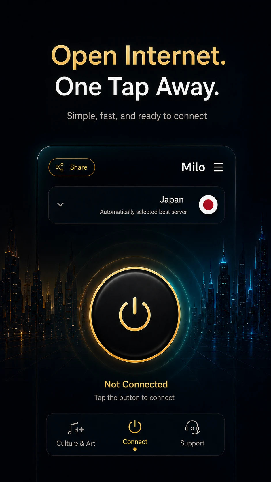 Milo VPN - Strong VPN screenshot